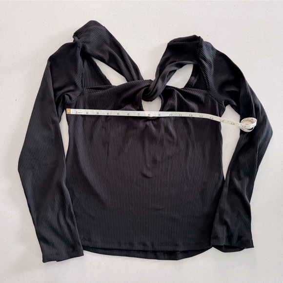 NWT New Never Worn Anthropologie Black Long Sleeve Top - Picture 5 of 5